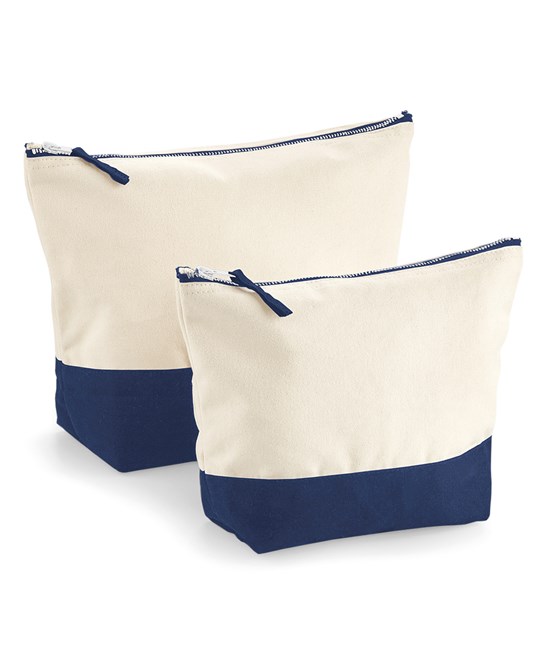 Trousse à accessoires en toile avec base colorée