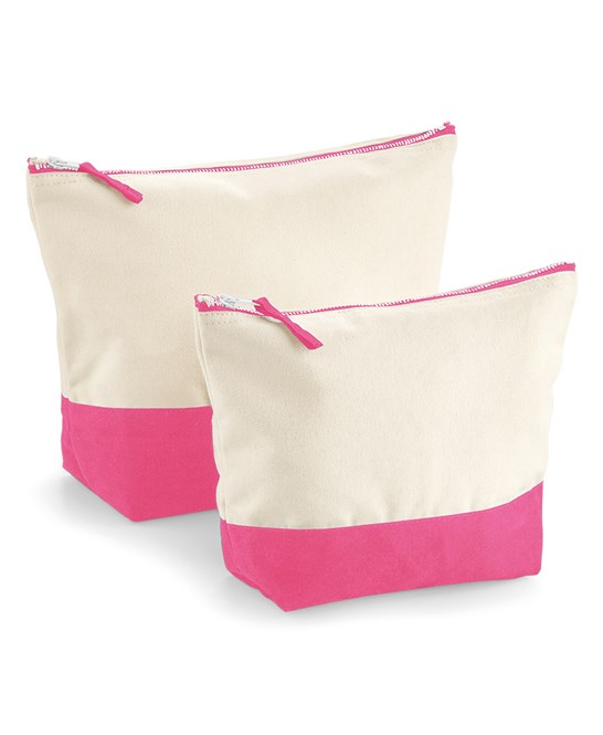 Trousse à accessoires en toile avec base colorée